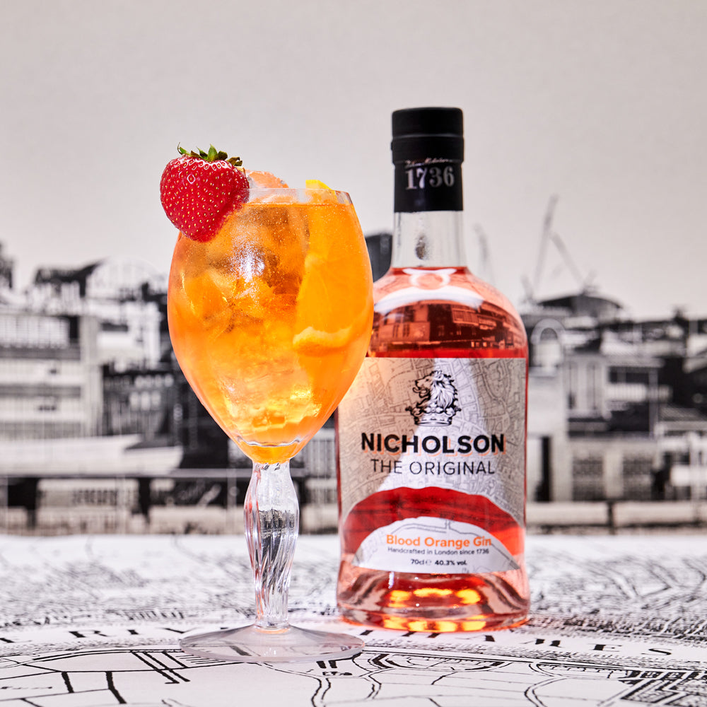Nicholson Blood Orange Dry Gin with Glass